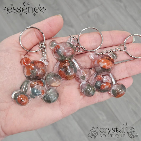 Rose Garden Teddy Bear Keyrings - Spring Collection