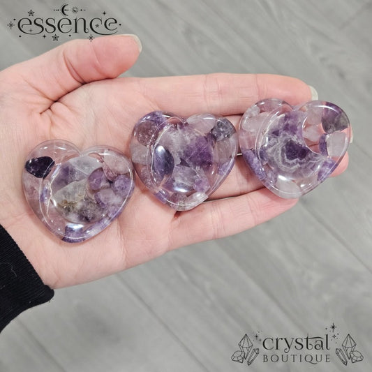Lavender Fields Resin Worry Stone Hearts (summer Edition)