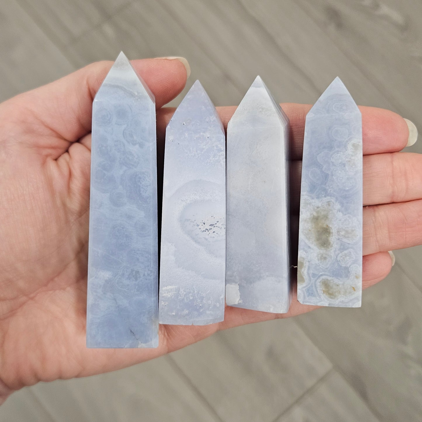 Blue Lace Agate Towers