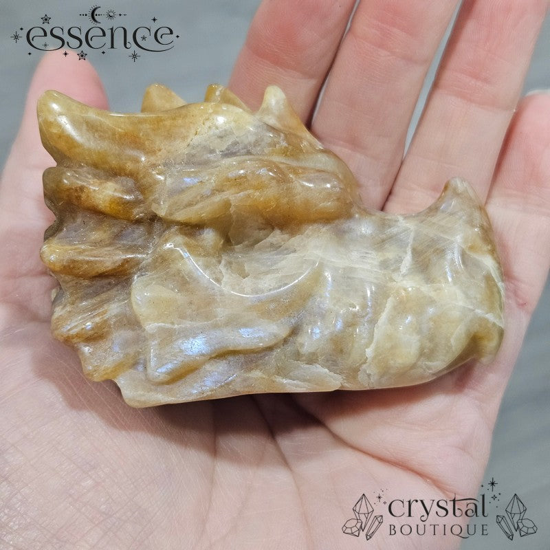 Peach Moonstone Dragon Head – 217g