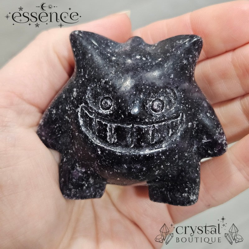 Lepidolite Gengar Pokémon Carving