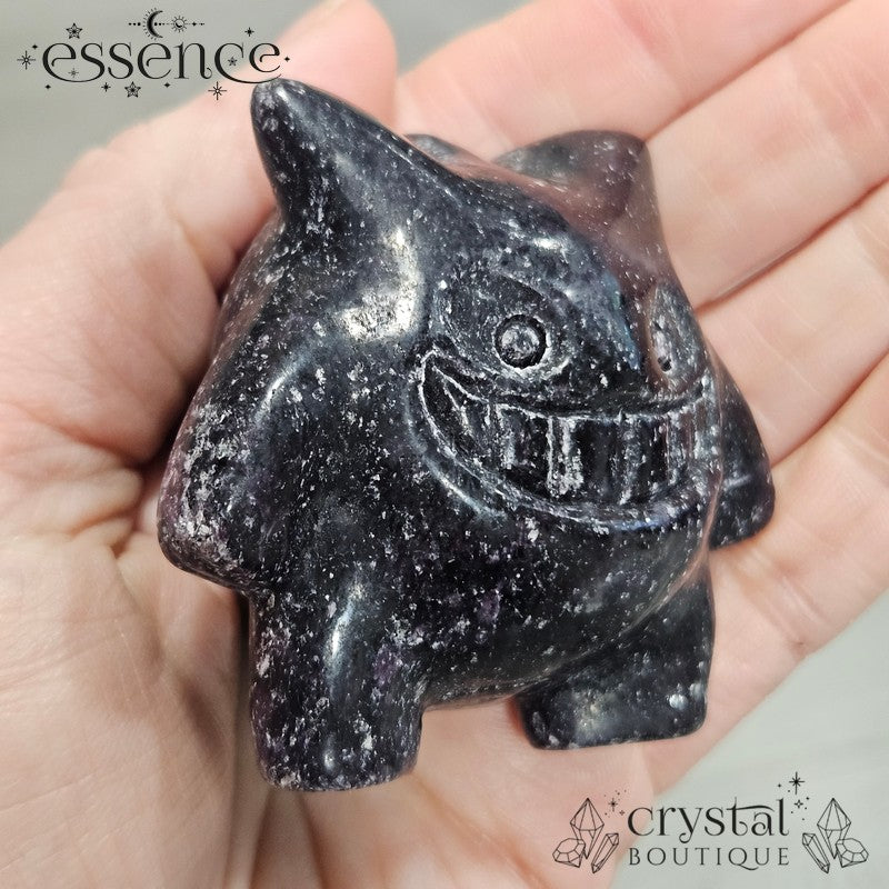 Lepidolite Gengar Pokémon Carving