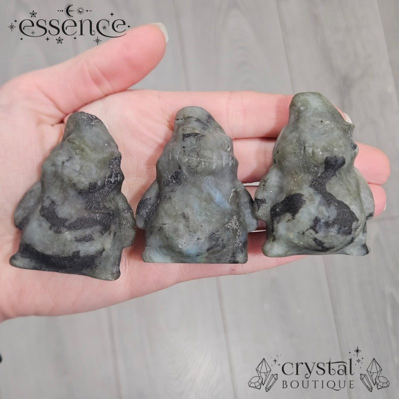 Labradorite Oogie Boogie Carvings (with Black Tourmaline)
