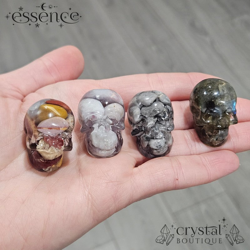 Resin Mini Crystal Chip Skulls