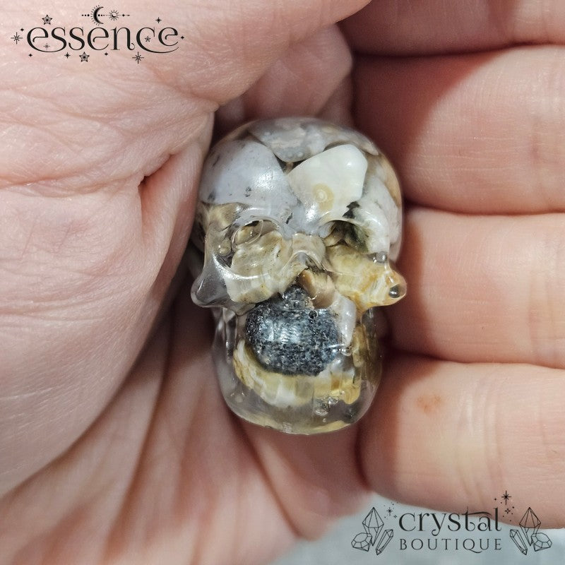 Resin Mini Crystal Chip Skulls