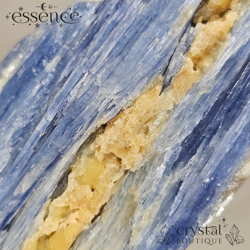 Blue Kyanite with Calcite