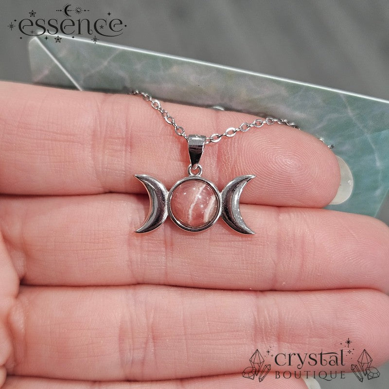 Triple Moon Crystal Necklaces
