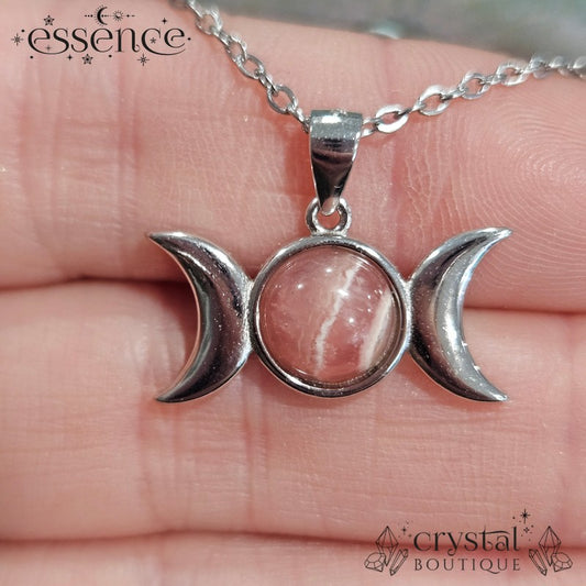 Triple Moon Crystal Necklaces