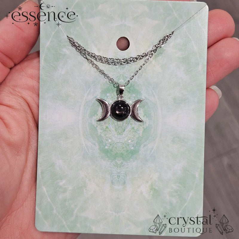 Triple Moon Crystal Necklaces