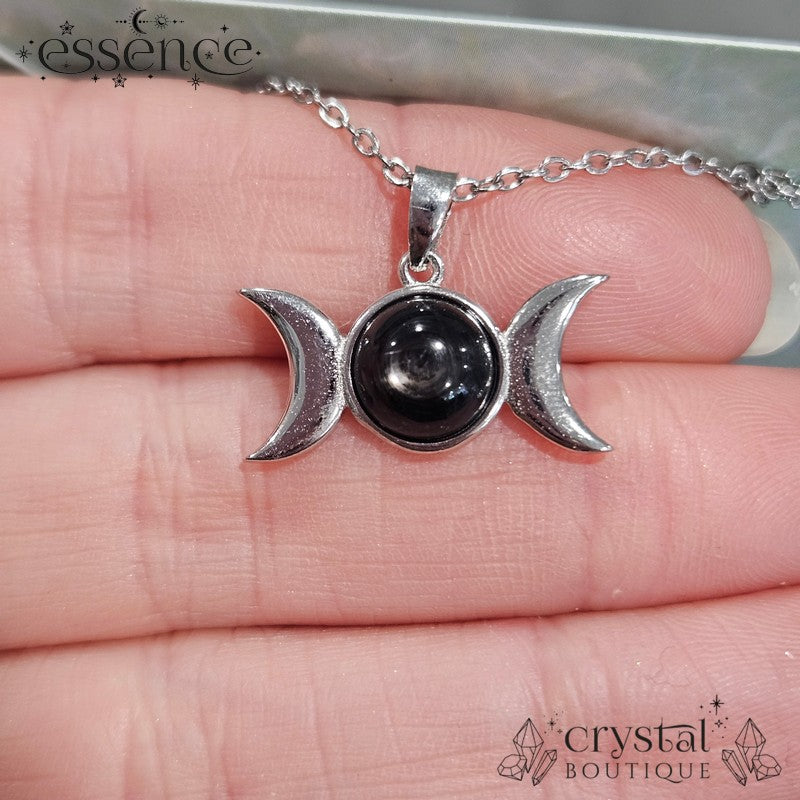 Triple Moon Crystal Necklaces