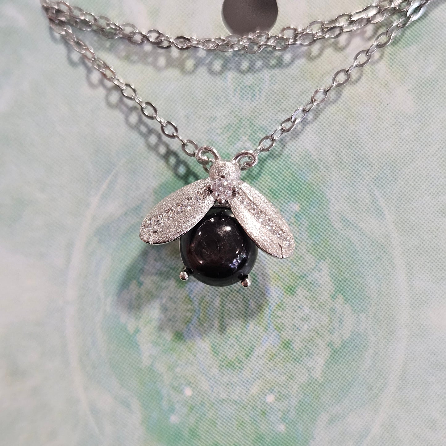 Hypersthene Bee Pendant