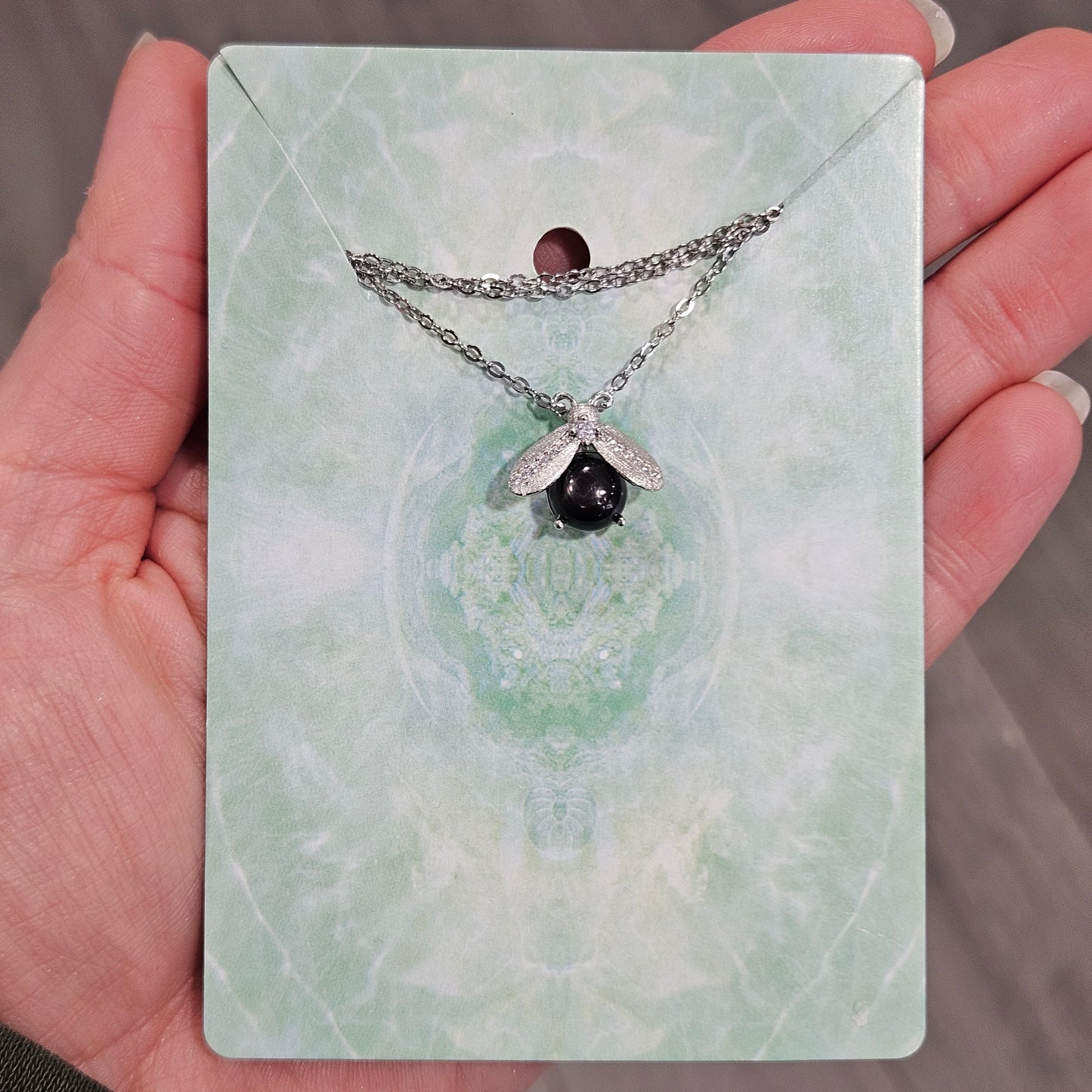 Hypersthene Bee Pendant