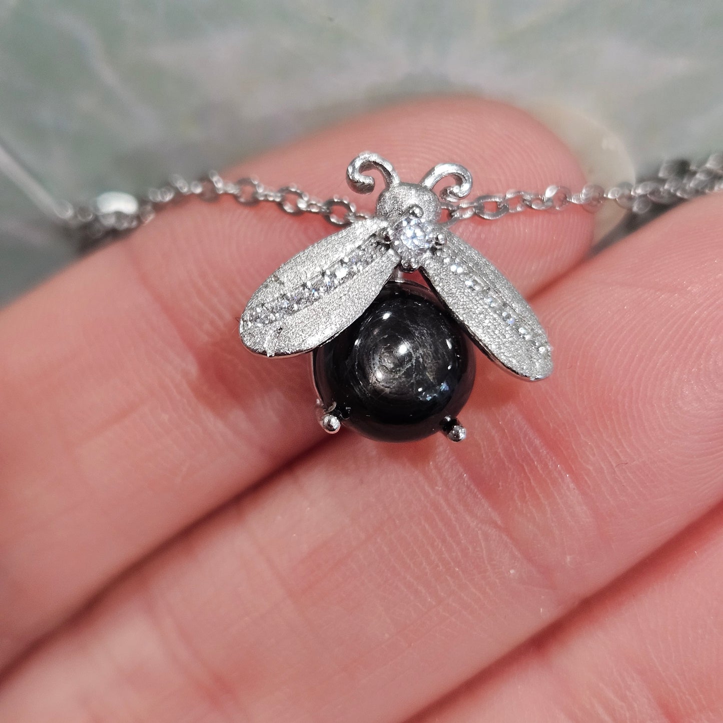 Hypersthene Bee Pendant