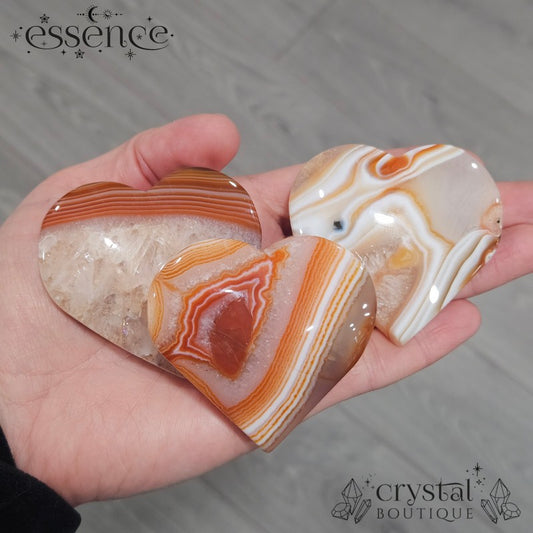 Carnlian Agate Hearts