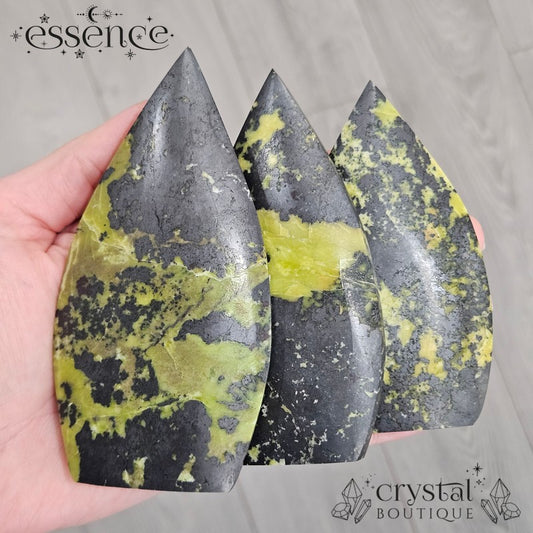 Serpentine In Hematite Free Form / Flames