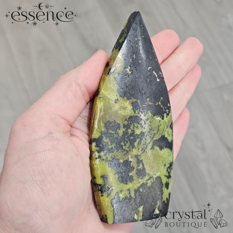 Serpentine In Hematite Free Form / Flames