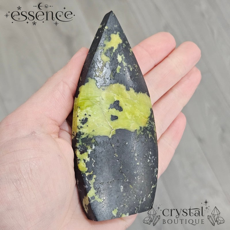 Serpentine In Hematite Free Form / Flames