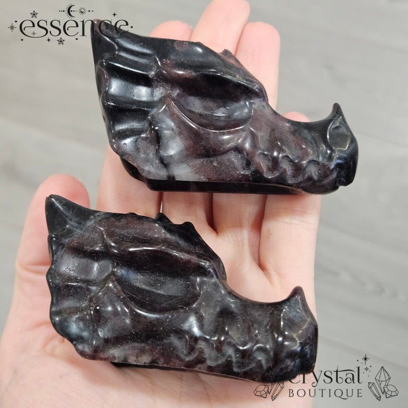 Firework Garnet Dragon Head Carvings