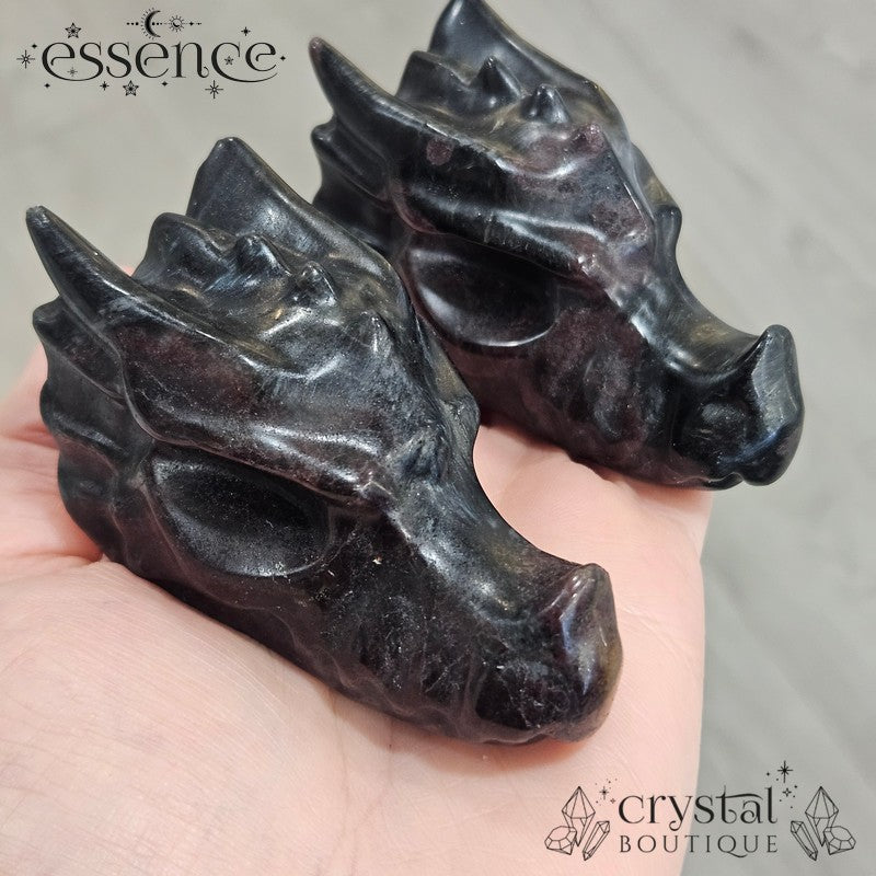 Firework Garnet Dragon Head Carvings