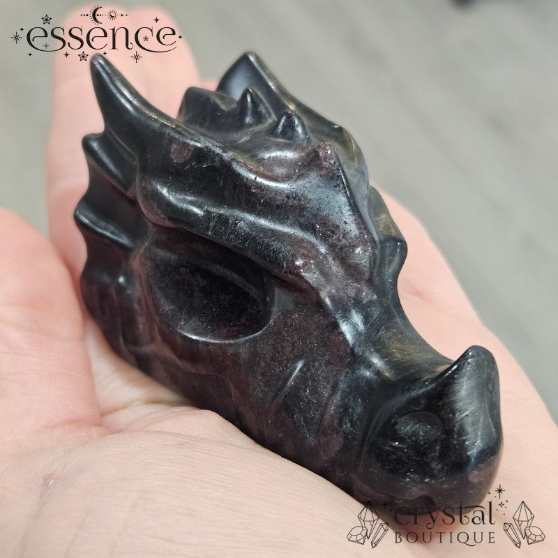 Firework Garnet Dragon Head Carvings