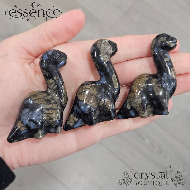 Blue Que Sera Dinosaur Carvings