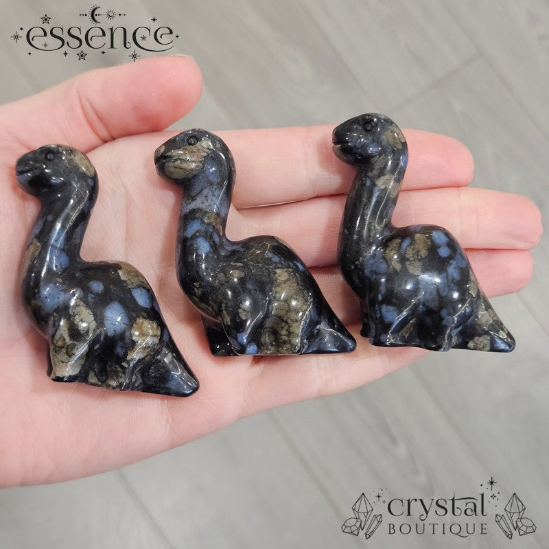Blue Que Sera Dinosaur Carvings