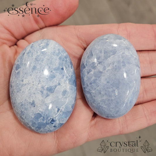 Blue Calcite Palm Stones