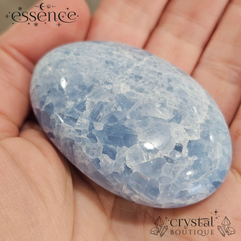 Blue Calcite Palm Stones