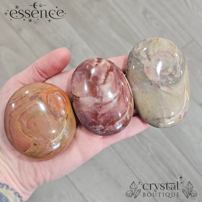 Polychrome Jasper Palm Stones