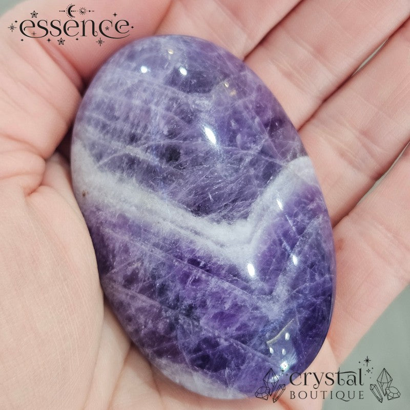 Chunky Chevron Amethyst palm stones
