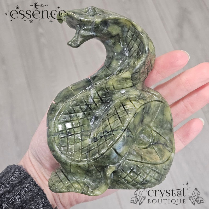 Serpentine Snake Carving