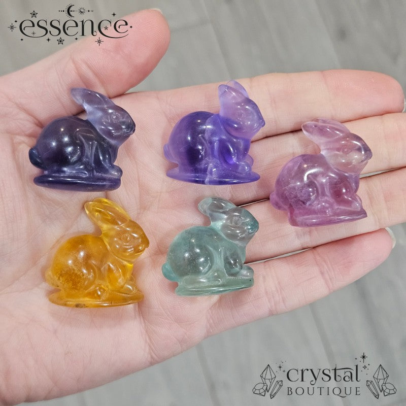 Fluorite Bunny Carvings