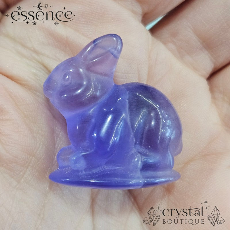 Fluorite Bunny Carvings