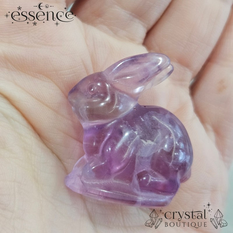 Fluorite Bunny Carvings