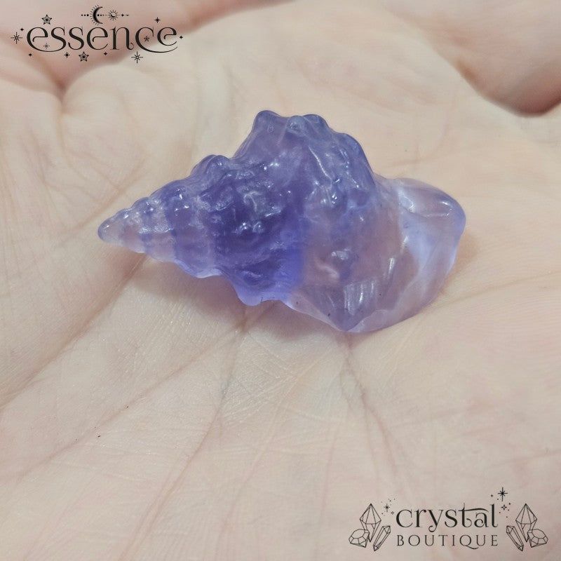 Fluorite Shell Carvings