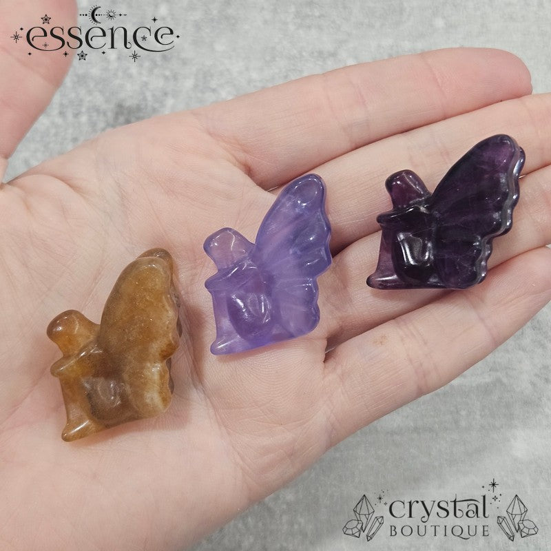 Fluorite Fairy Carvings