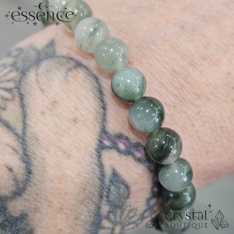 Green Rabbit Hair Quartz Bracelets