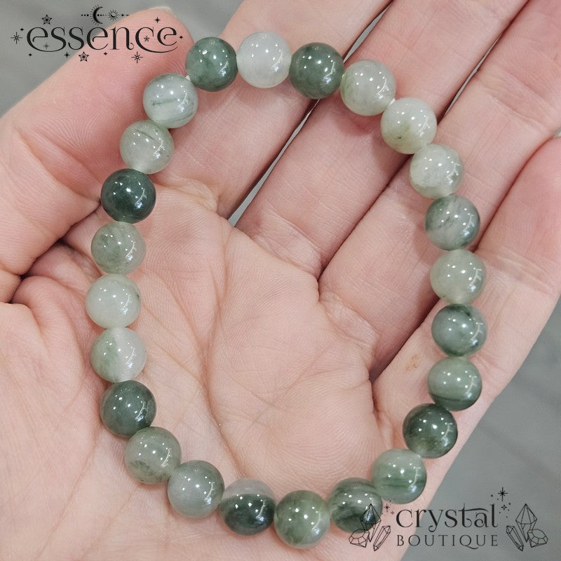 Green Rabbit Hair Quartz Bracelets