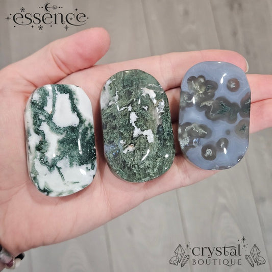 Moss Agate Palm Stones