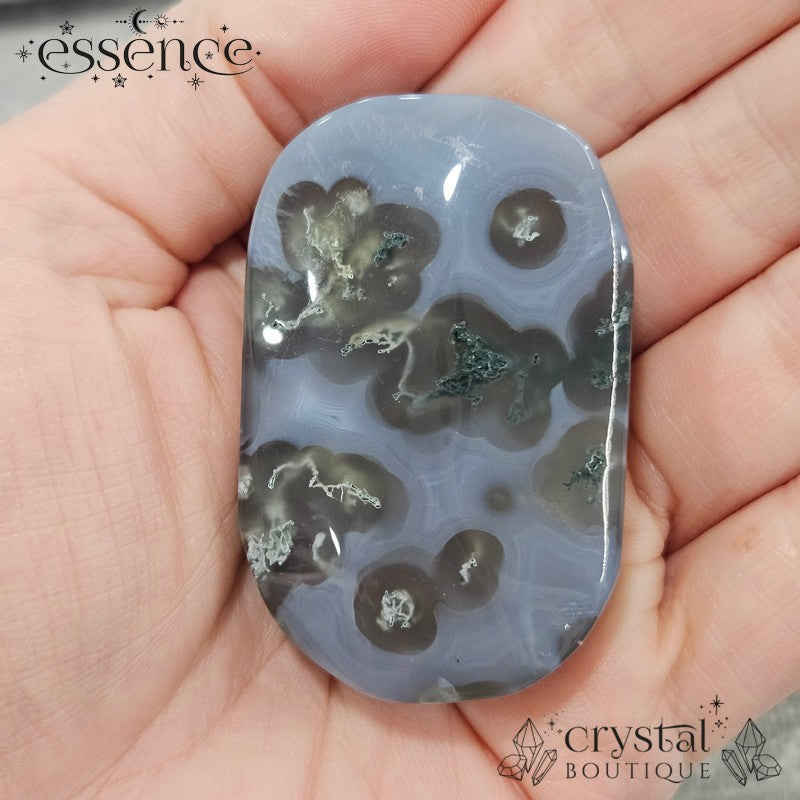 Moss Agate Palm Stones