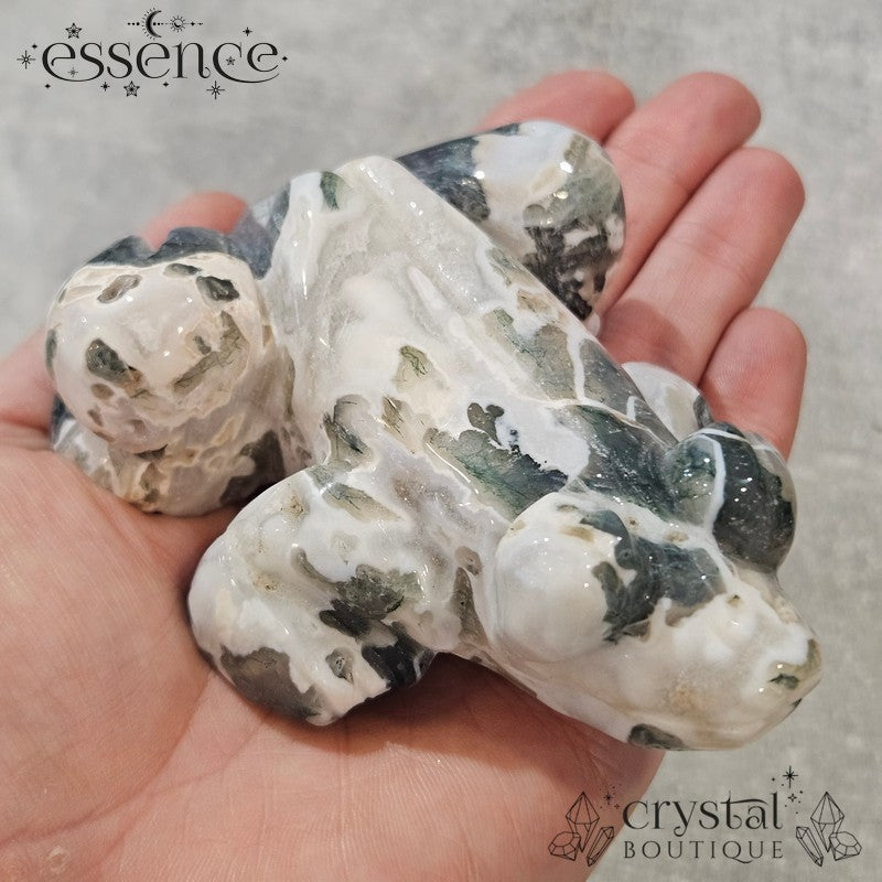 Moss Agate Frogs
