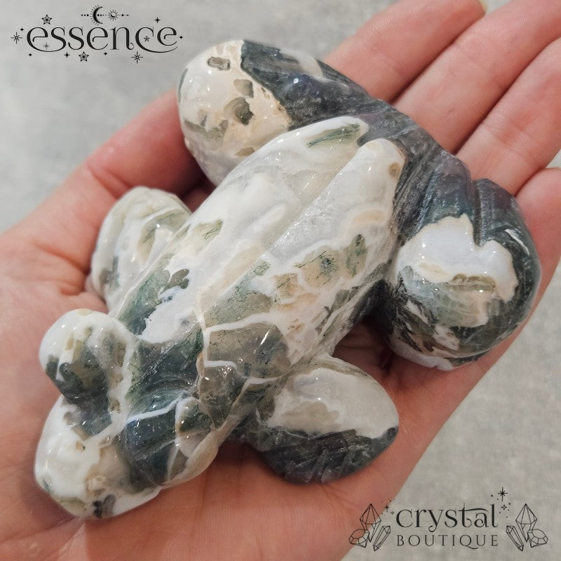 Moss Agate Frogs