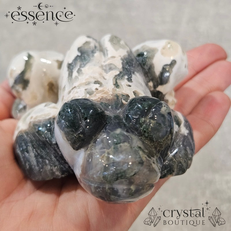 Moss Agate Frogs