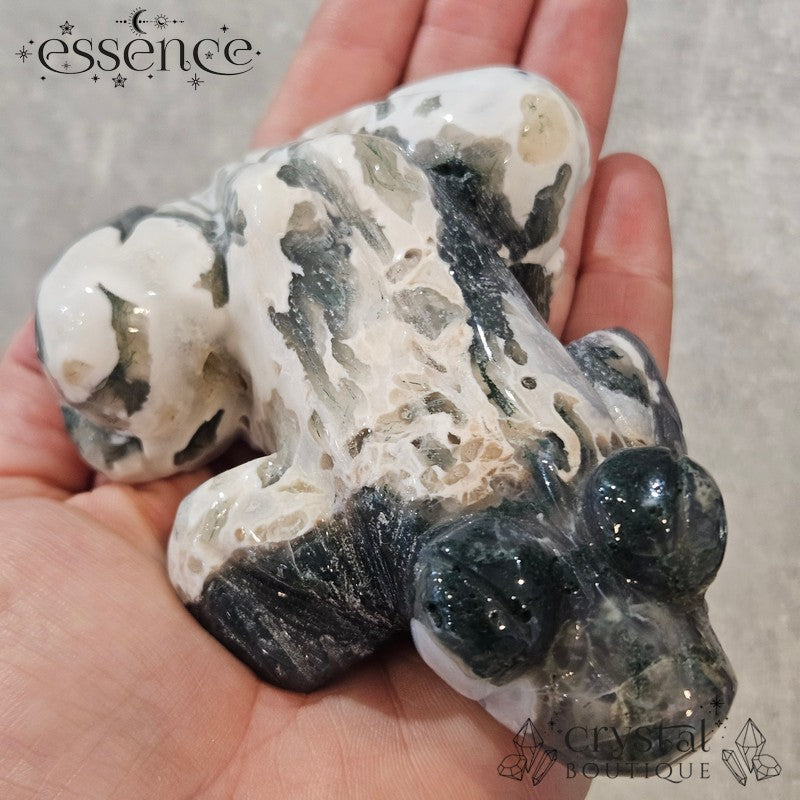 Moss Agate Frogs