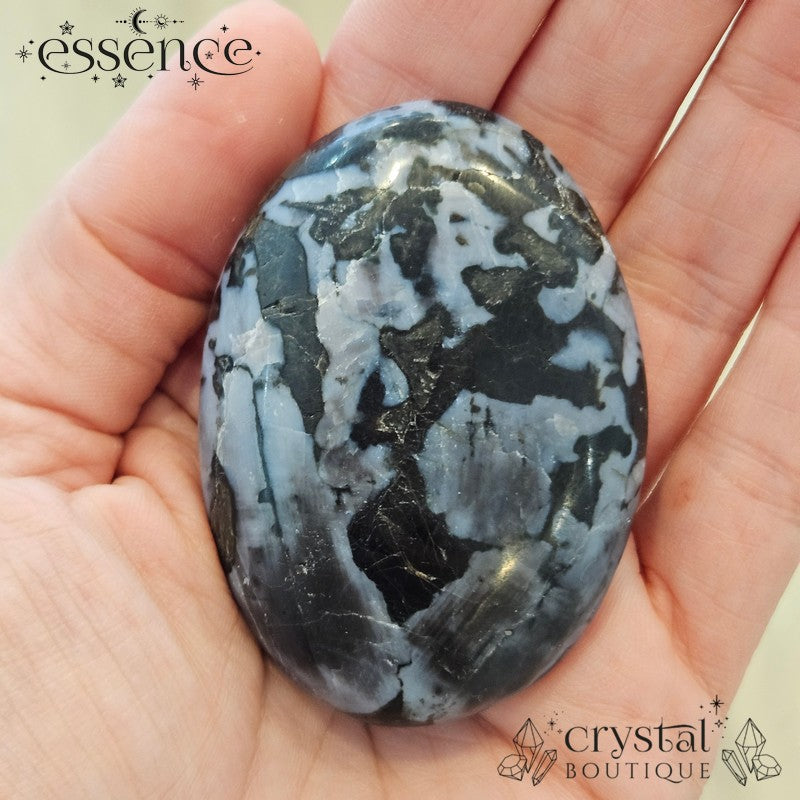 Mystic Merlinite Palm Stones (indigo Gabbro)