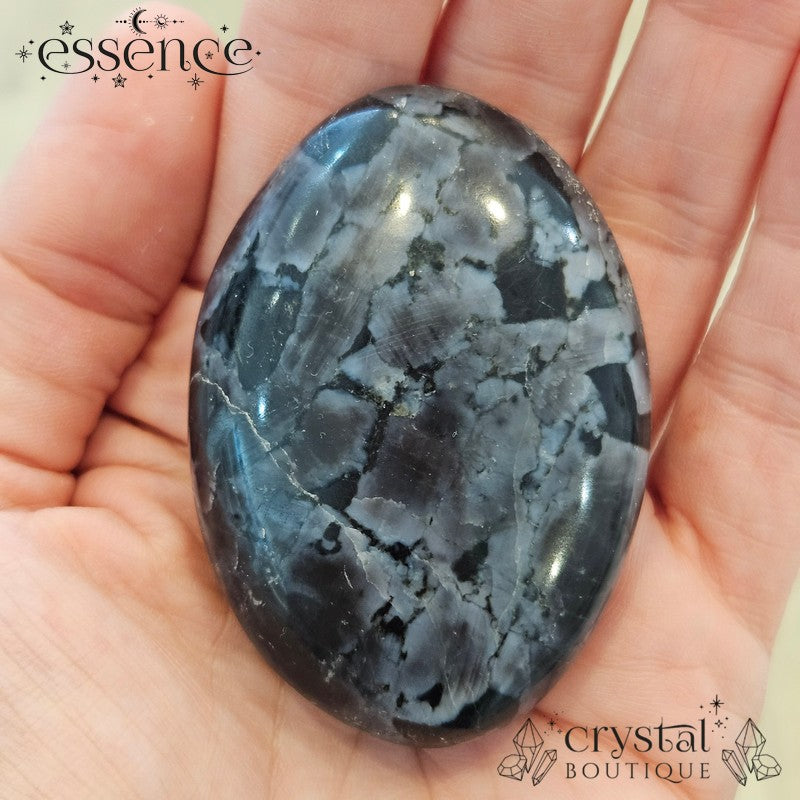 Mystic Merlinite Palm Stones (indigo Gabbro)