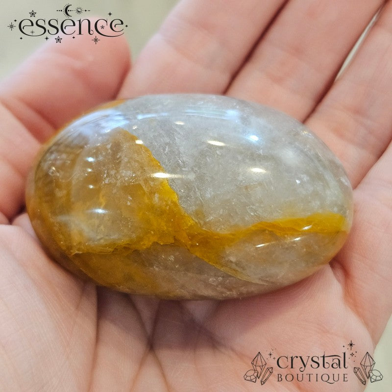 Golden Healer in Smoky Quartz Palm Stones
