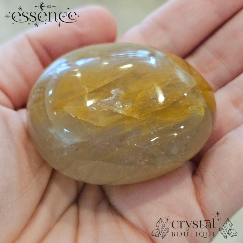 Golden Healer in Smoky Quartz Palm Stones