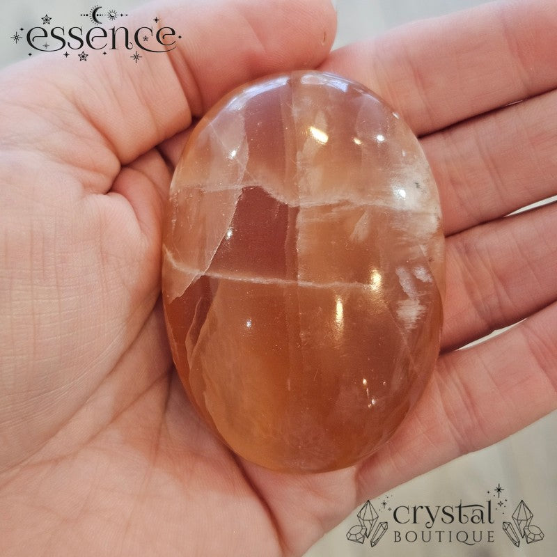 Honey Calcite Palm Stones