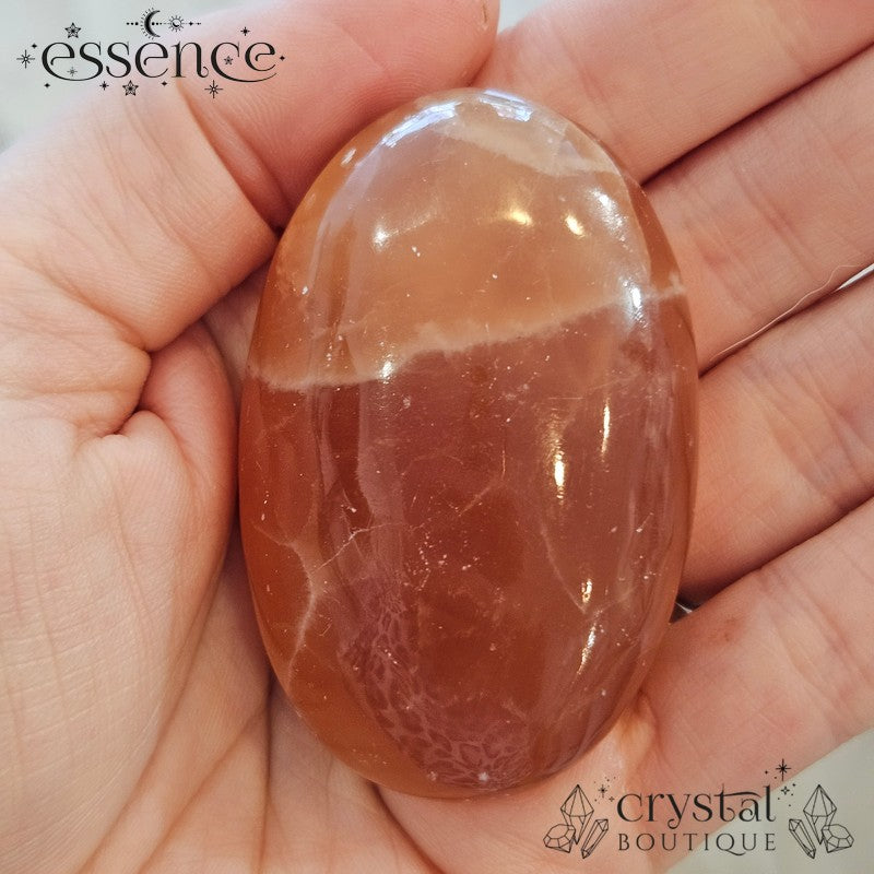 Honey Calcite Palm Stones